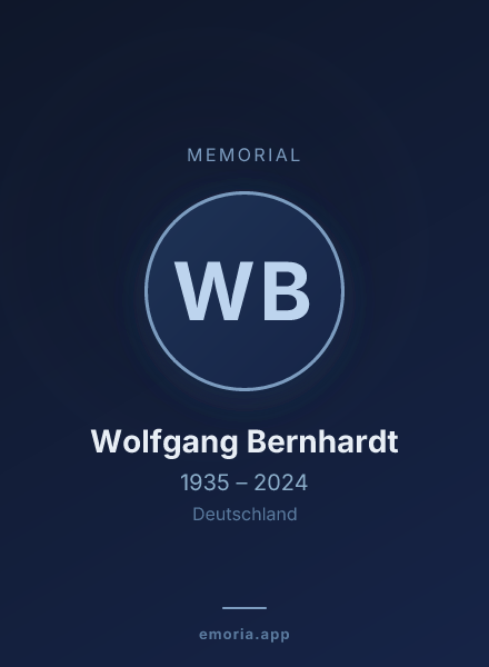Memorial portrait of Wolfgang Bernhardt
