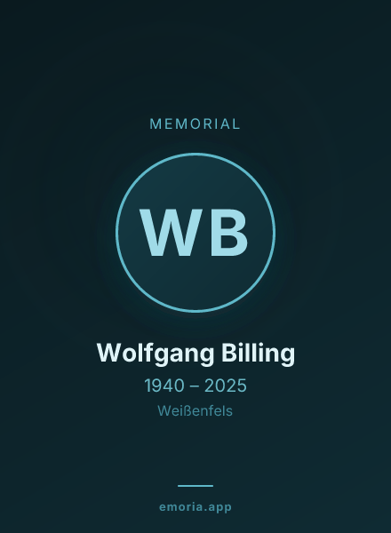 Memorial portrait of Wolfgang Billing