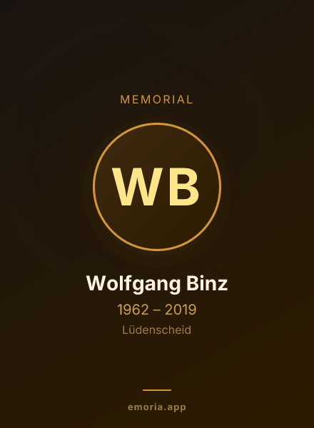 Memorial portrait of Wolfgang Binz