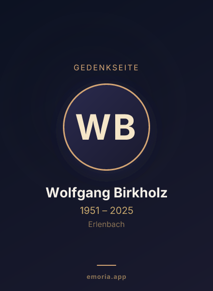 Gedenkportrait von Wolfgang Birkholz
