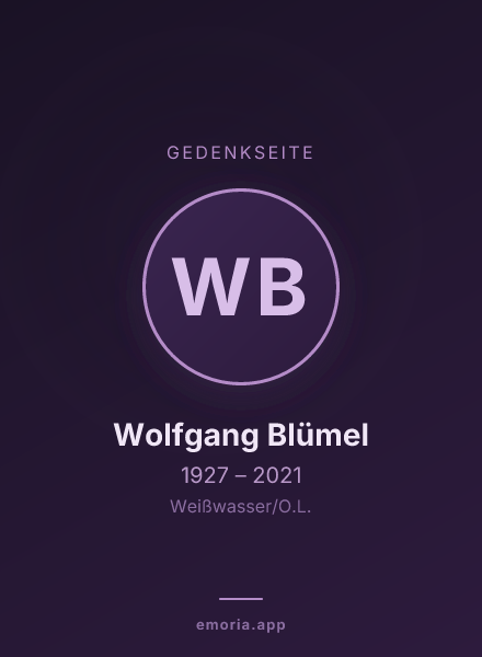 Gedenkportrait von Wolfgang Blümel