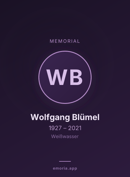 Memorial portrait of Wolfgang Blümel