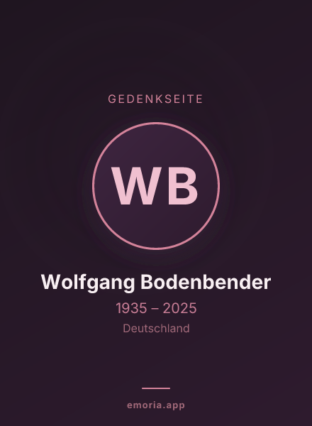 Gedenkportrait von Wolfgang Bodenbender