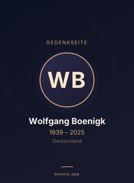 Gedenkportrait von Wolfgang Boenigk