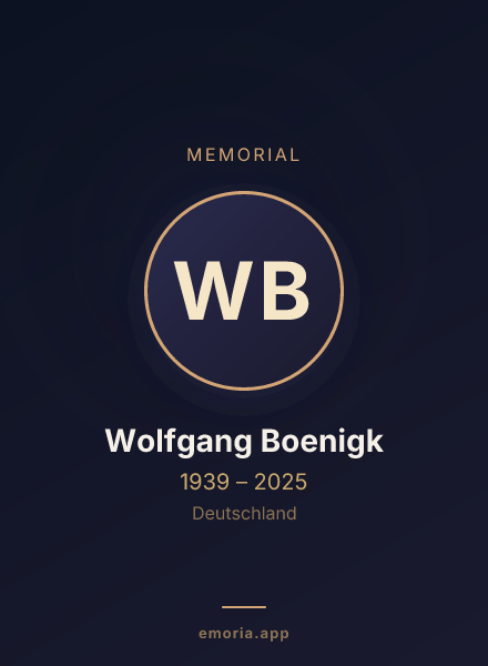 Memorial portrait of Wolfgang Boenigk