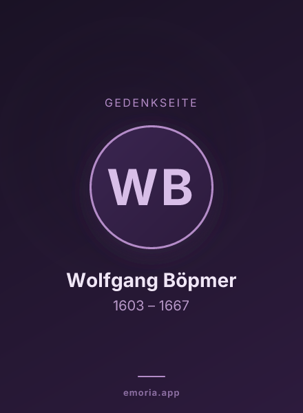 Gedenkportrait von Wolfgang Böpmer