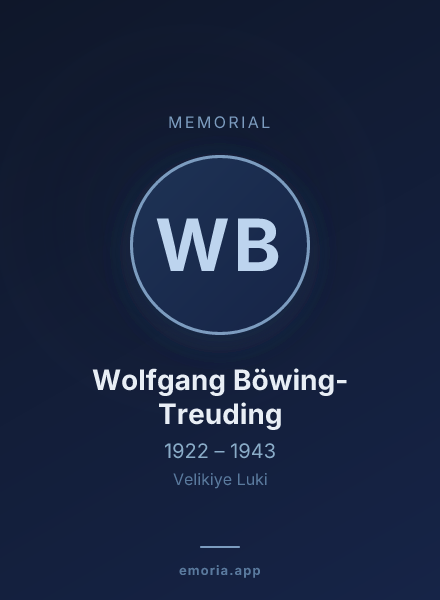 Memorial portrait of Wolfgang Böwing-Treuding