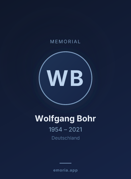 Memorial portrait of Wolfgang Bohr