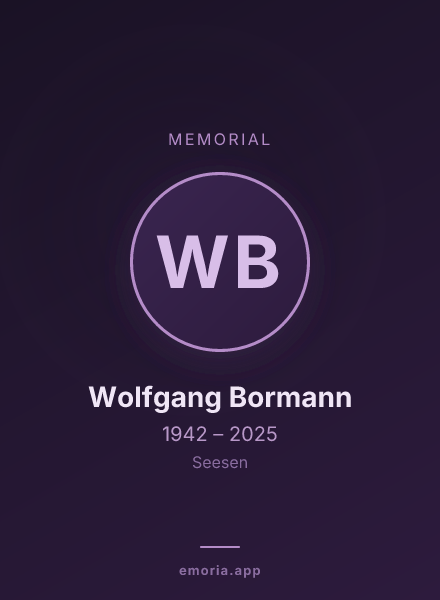 Memorial portrait of Wolfgang Bormann