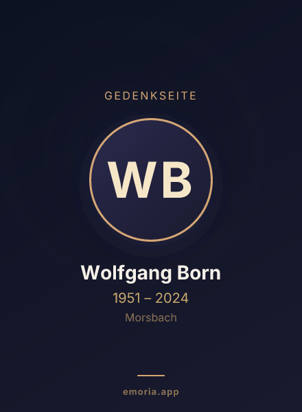 Gedenkportrait von Wolfgang Born