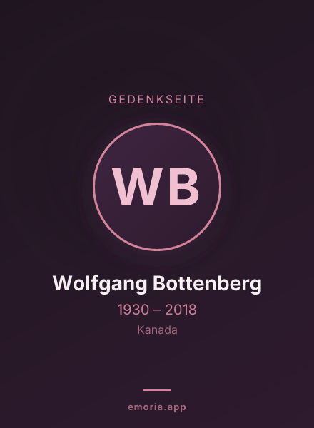Gedenkportrait von Wolfgang Bottenberg