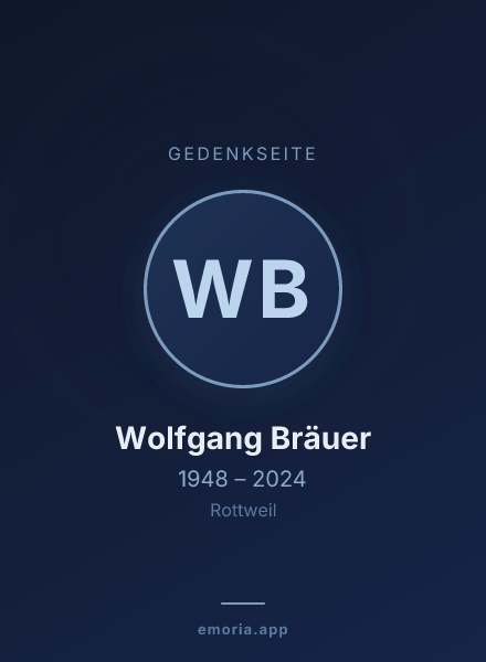 Gedenkportrait von Wolfgang Bräuer