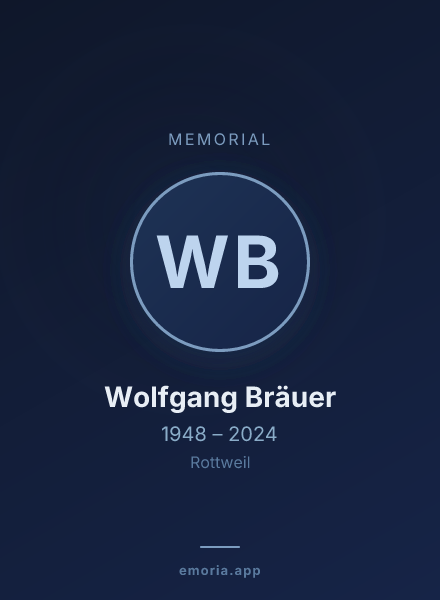 Memorial portrait of Wolfgang Bräuer