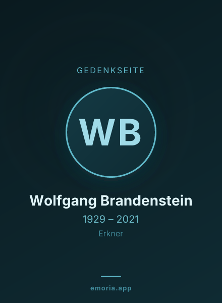 Gedenkportrait von Wolfgang Brandenstein