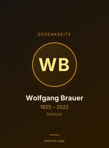 Gedenkportrait von Wolfgang Brauer