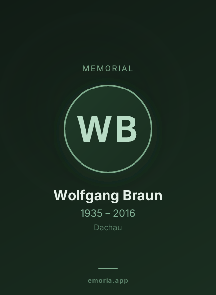 Memorial portrait of Wolfgang Braun