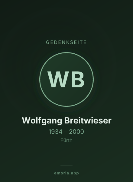 Gedenkportrait von Wolfgang Breitwieser