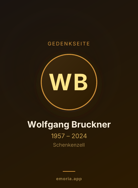 Gedenkportrait von Wolfgang Bruckner