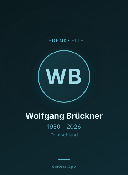 Gedenkportrait von Wolfgang Brückner