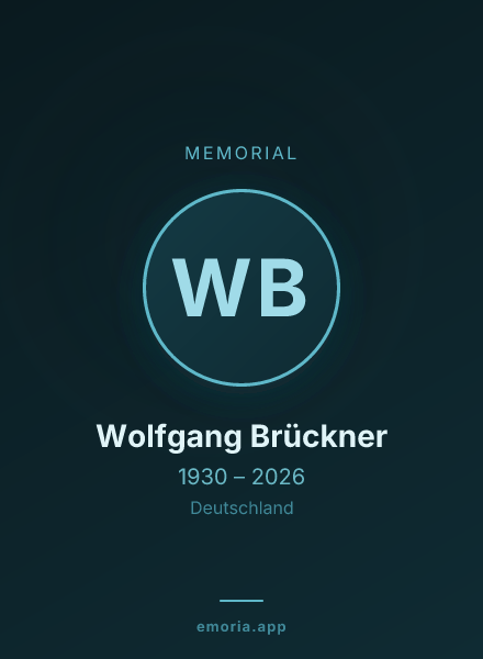 Memorial portrait of Wolfgang Brückner