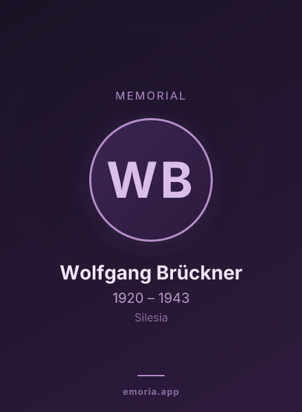 Memorial portrait of Wolfgang Brückner