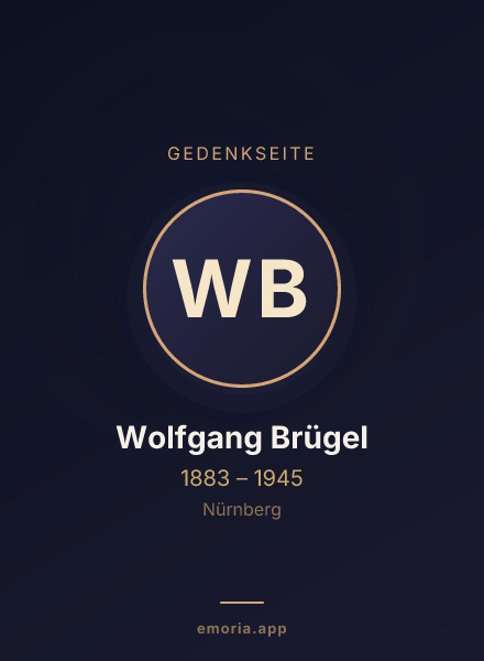 Gedenkportrait von Wolfgang Brügel