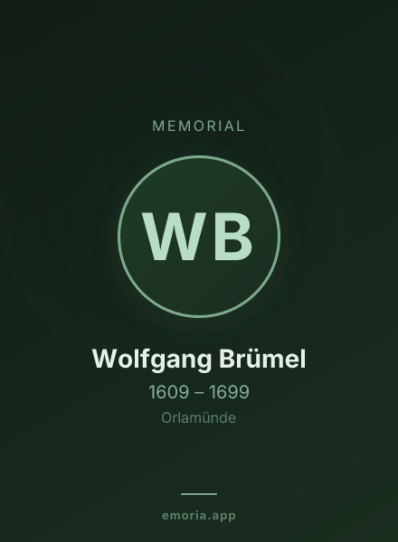 Memorial portrait of Wolfgang Brümel