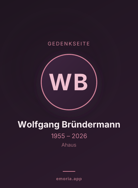 Gedenkportrait von Wolfgang Bründermann