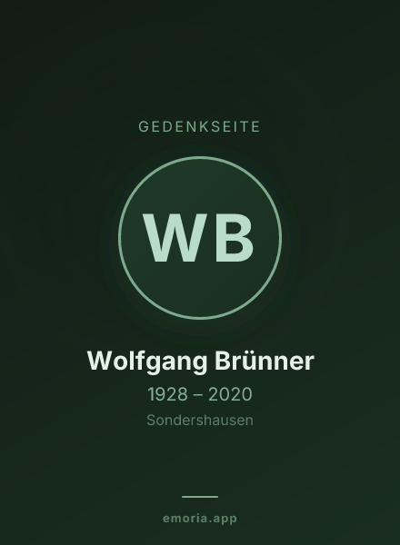 Gedenkportrait von Wolfgang Brünner