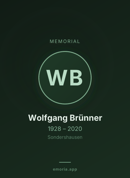 Memorial portrait of Wolfgang Brünner