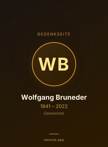 Gedenkportrait von Wolfgang Bruneder