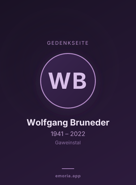 Gedenkportrait von Wolfgang Bruneder