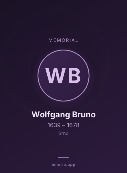 Memorial portrait of Wolfgang Bruno