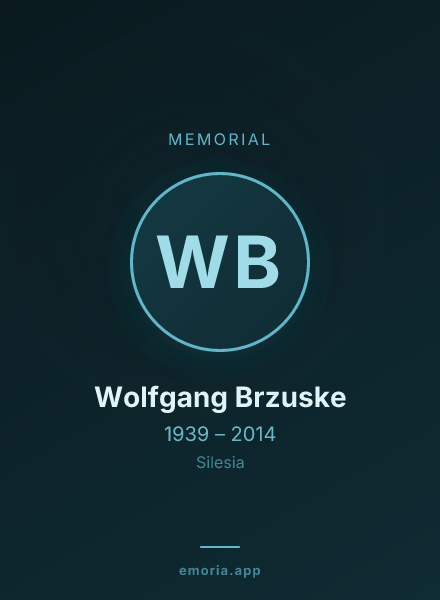 Memorial portrait of Wolfgang Brzuske