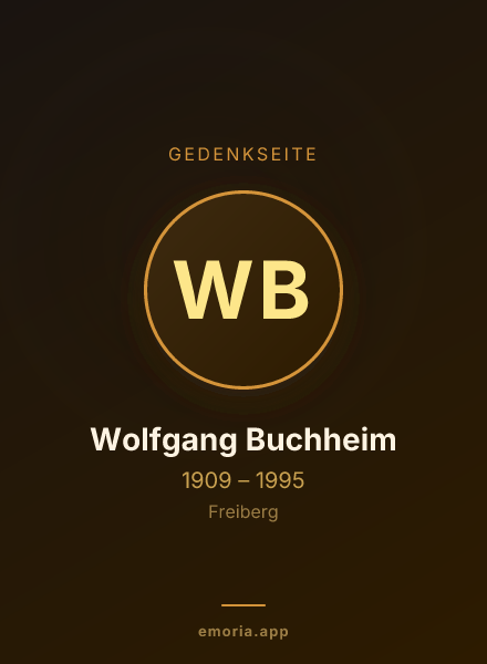 Gedenkportrait von Wolfgang Buchheim