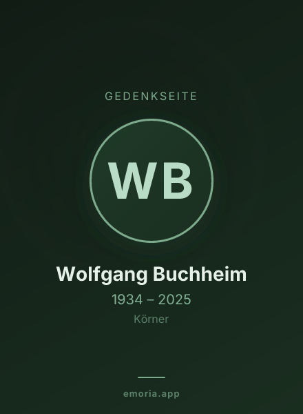 Gedenkportrait von Wolfgang Buchheim