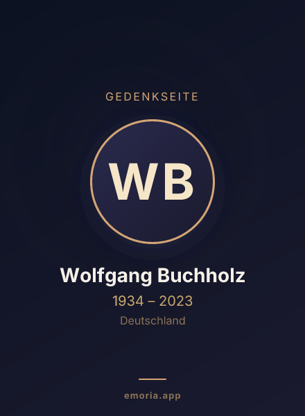 Gedenkportrait von Wolfgang Buchholz