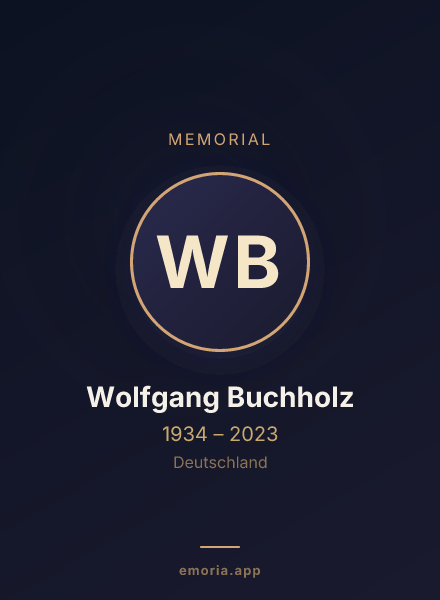 Memorial portrait of Wolfgang Buchholz