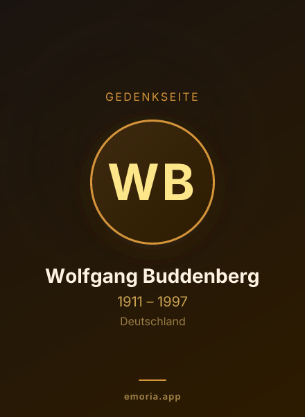 Gedenkportrait von Wolfgang Buddenberg