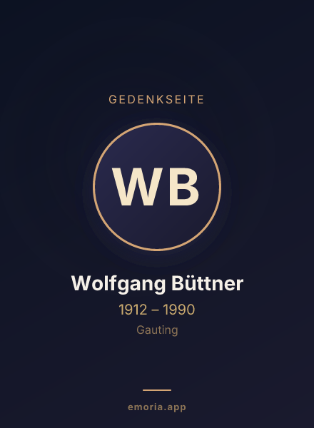 Gedenkportrait von Wolfgang Büttner