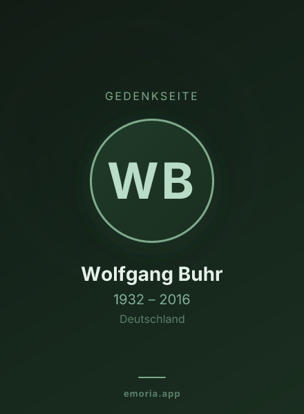 Gedenkportrait von Wolfgang Buhr
