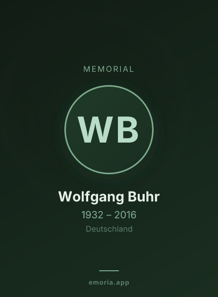 Memorial portrait of Wolfgang Buhr