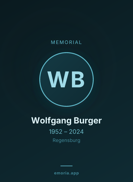 Memorial portrait of Wolfgang Burger