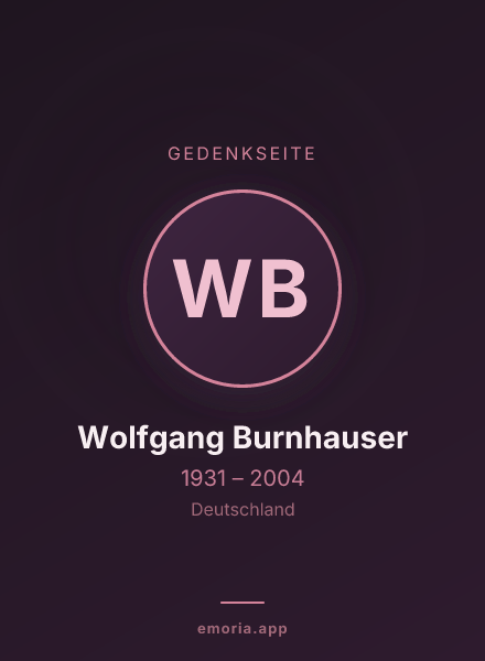 Gedenkportrait von Wolfgang Burnhauser