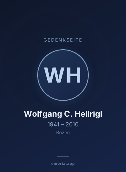 Gedenkportrait von Wolfgang C. Hellrigl
