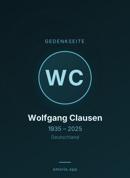 Gedenkportrait von Wolfgang Clausen