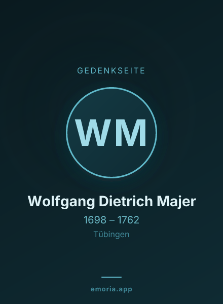 Gedenkportrait von Wolfgang Dietrich Majer