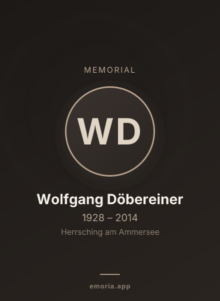 Memorial portrait of Wolfgang Döbereiner
