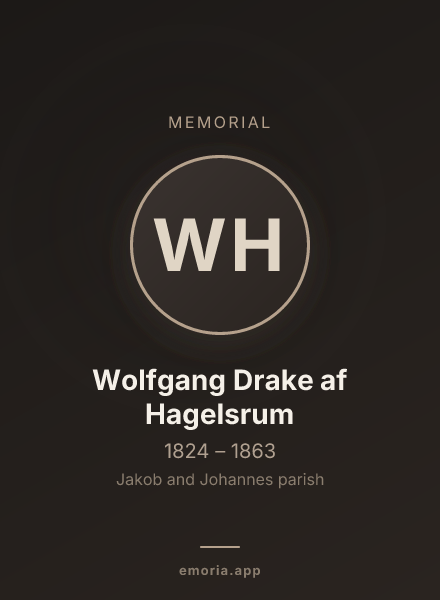 Memorial portrait of Wolfgang Drake af Hagelsrum