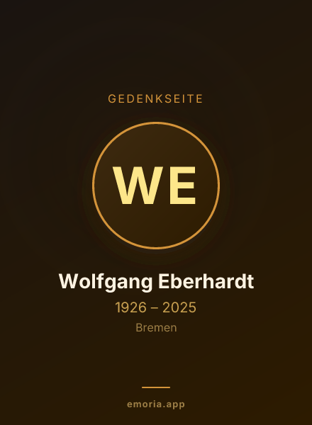 Gedenkportrait von Wolfgang Eberhardt